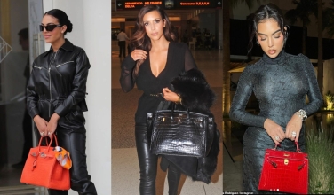 Georgina Rodríguez y Kim Kardashian bolsos Hermes 