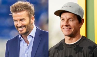 David Beckham y  Mark Wahlberg 